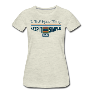XZAKA Women "Keep it simple" T-Shirt -WH - STP - heather oatmeal