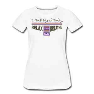 XZAKA Women "Relax Breathe" T-Shirt - WH - ST - white