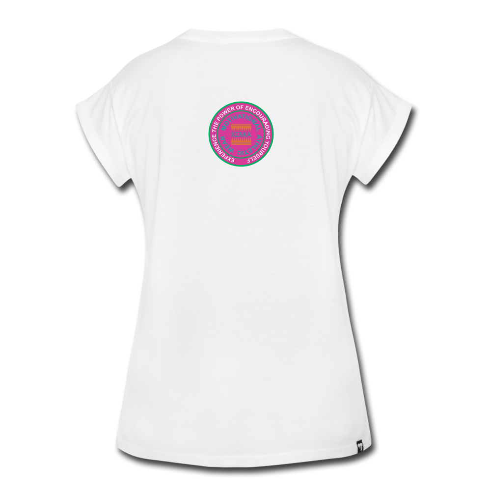 XZAKA - Women's 'DJB' Relaxed Fit T-Shirt -WHT - white