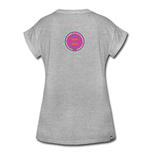 XZAKA - Women's 'DJB' Relaxed Fit T-Shirt -WHT - heather gray