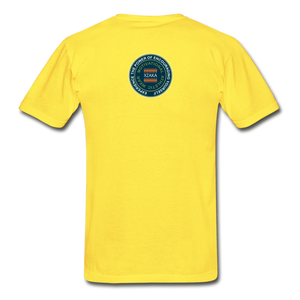 XZAKZ - Men "DJB:  Tagless T-Shirt - Hanes - WHT - yellow