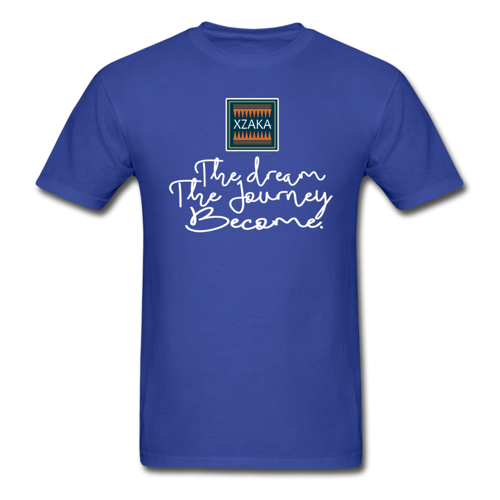 XZAKA - Men "DJB:  Tagless T-Shirt - Hanes - BLK - royal blue
