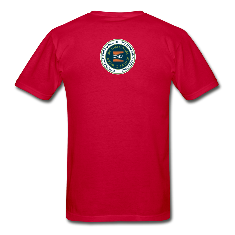 XZAKA - Men "DJB:  Tagless T-Shirt - Hanes - BLK - red