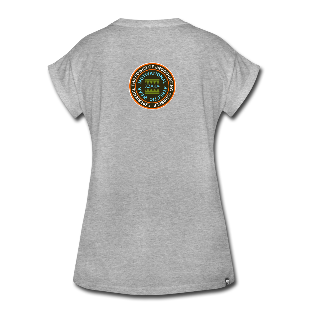 XZAKA - Women's 'DJB' Relaxed Fit T-Shirt -WHT.002 - heather gray