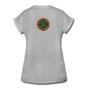 XZAKA - Women's 'DJB' Relaxed Fit T-Shirt -WHT.002 - heather gray