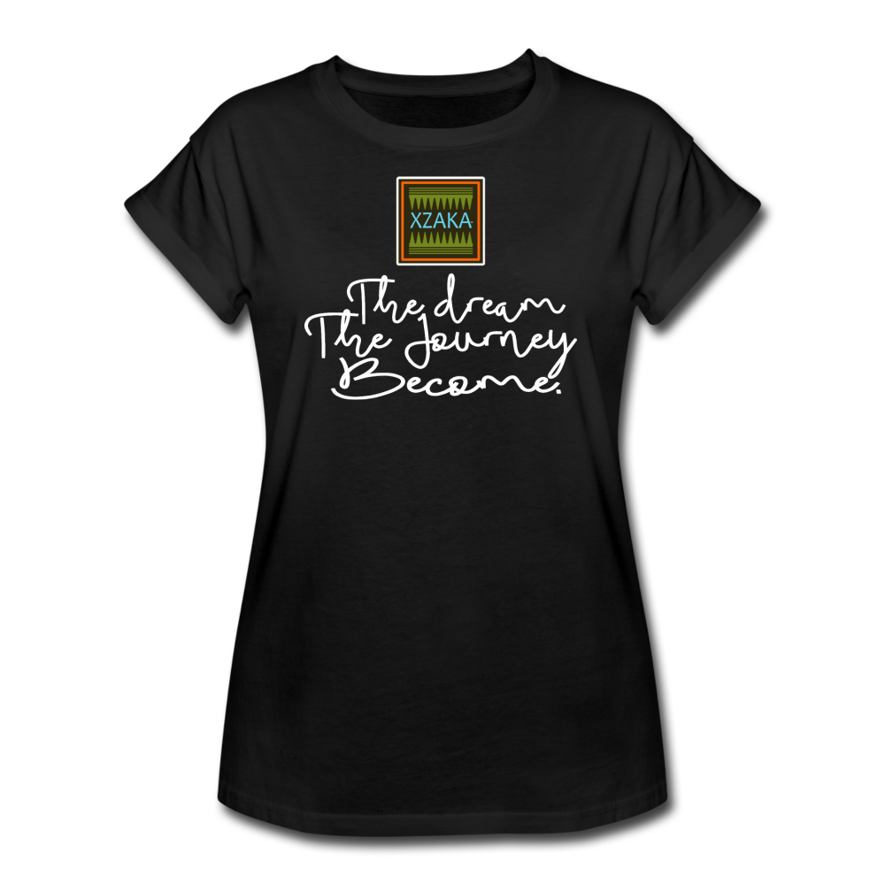 XZAKA - Women's 'DJB' Relaxed Fit T-Shirt -BLK.002 - black