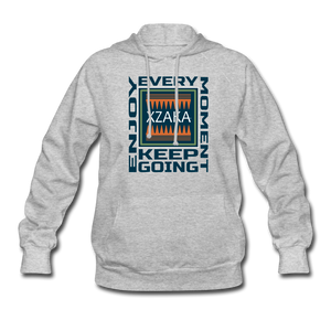 XZAKA Women "Enjoy Every Moment" Hoodie - heather gray