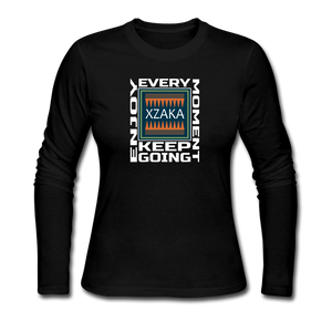 XZAKA Women "Enjoy Every Moment" T-Shirt - BLK - black