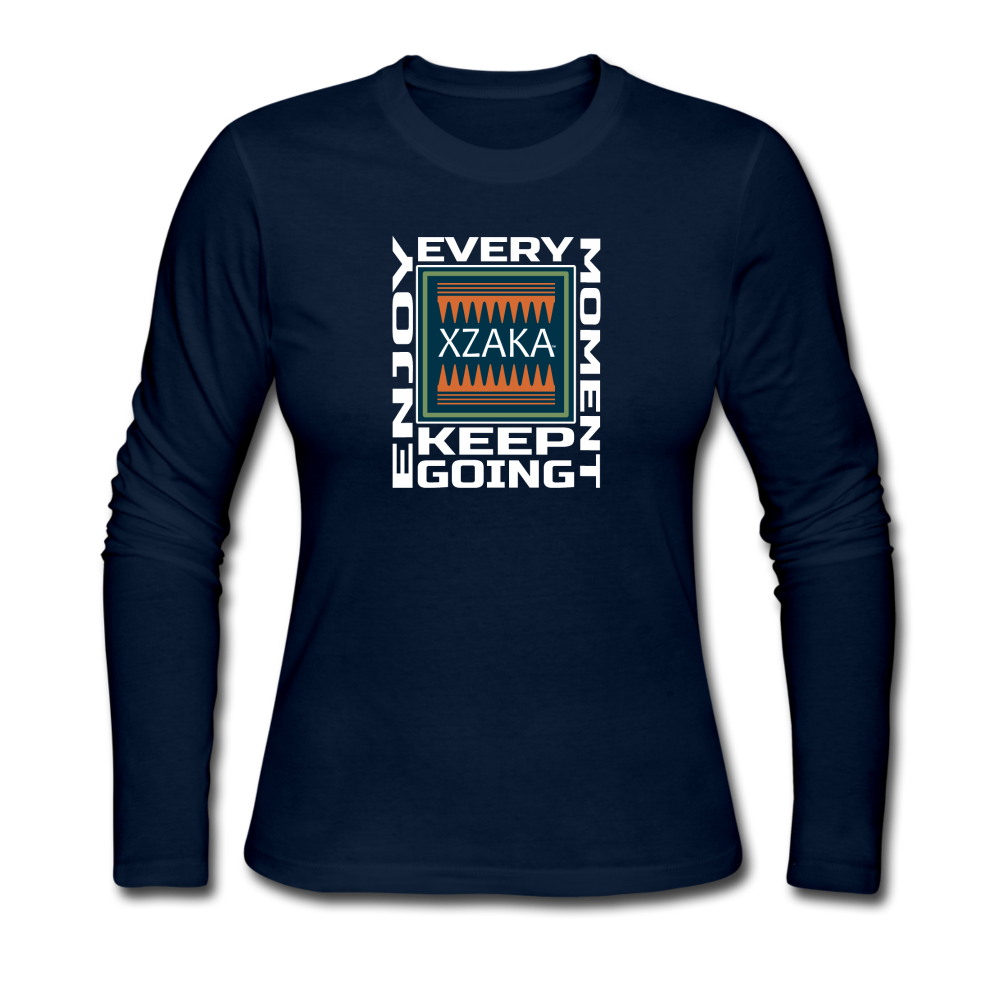 XZAKA Women "Enjoy Every Moment" T-Shirt - BLK - navy