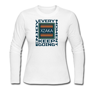 XZAKA Women "Enjoy Every Moment" T-Shirt -LS - white