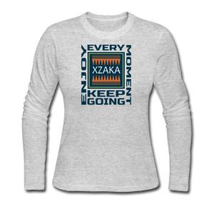XZAKA Women "Enjoy Every Moment" T-Shirt -LS - gray