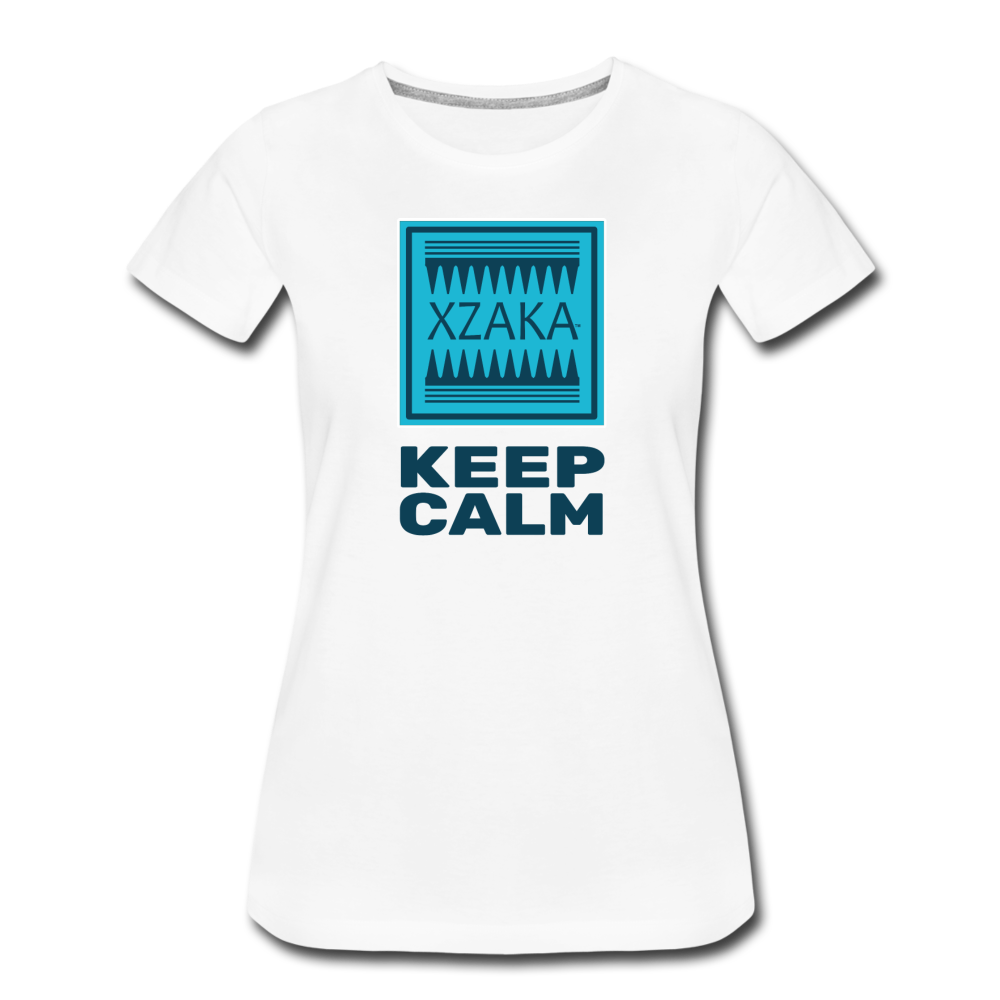 XZAKA - Women " Keep Calm"  T-Shirt - Premium - white