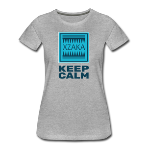 XZAKA - Women " Keep Calm"  T-Shirt - Premium - heather gray