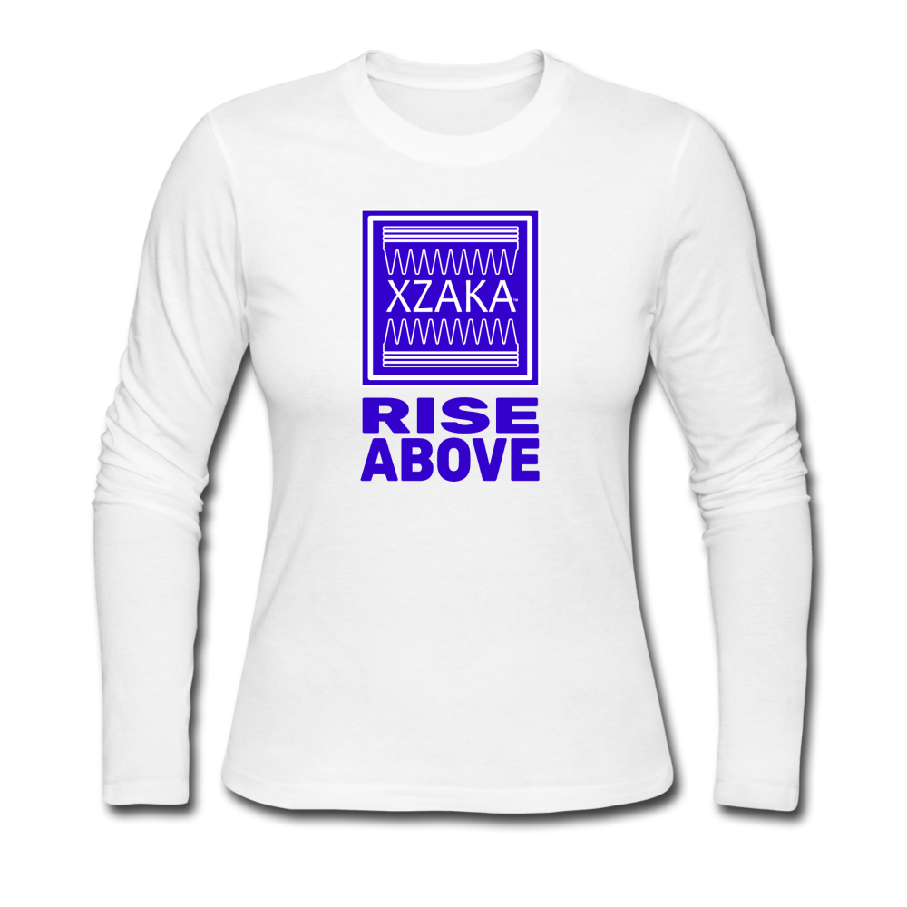 XZAKA - Women "Rise Above" Long Sleeve T-Shirt -WHT - white