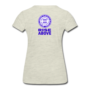 XZAKA - Women "Rise Above" Short Sleeve T-Shirt -WHT - heather oatmeal