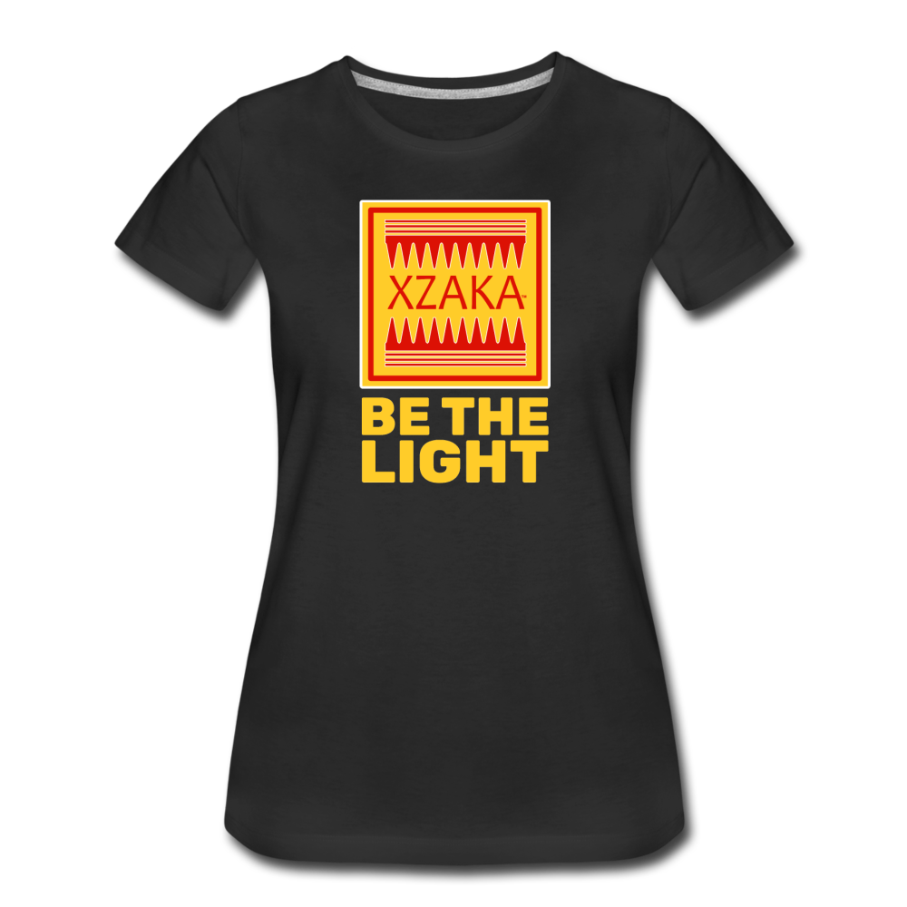 XZAKA - Women "Be The Light" Short Sleeve T-Shirt -BLK - black