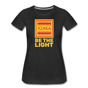 XZAKA - Women "Be The Light" Short Sleeve T-Shirt -BLK - black