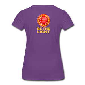 XZAKA - Women "Be The Light" Short Sleeve T-Shirt -BLK - purple