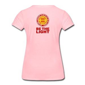 XZAKA - Women "Be The Light" Short Sleeve T-Shirt -WHT - pink