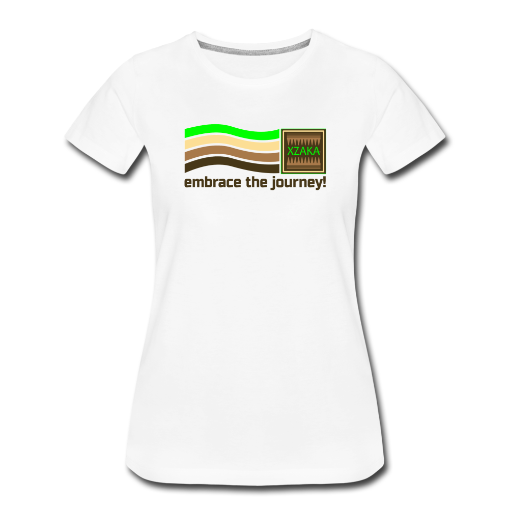 XZAKA -  Women "Embrace The Journey" T-Shirt - white