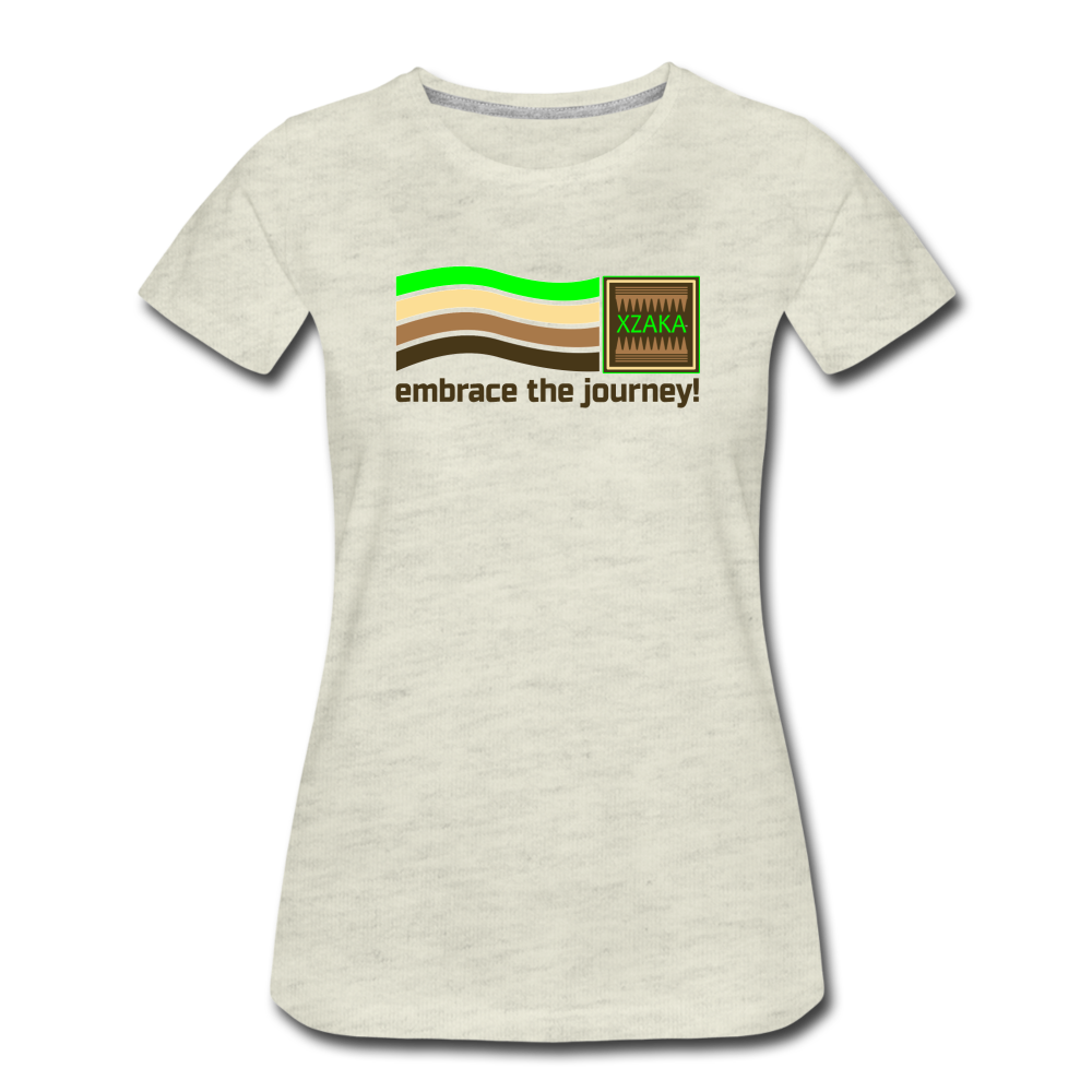 XZAKA -  Women "Embrace The Journey" T-Shirt - heather oatmeal