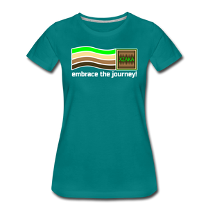 XZAKA - Women "Embrace The Journey" T-Shirt - teal
