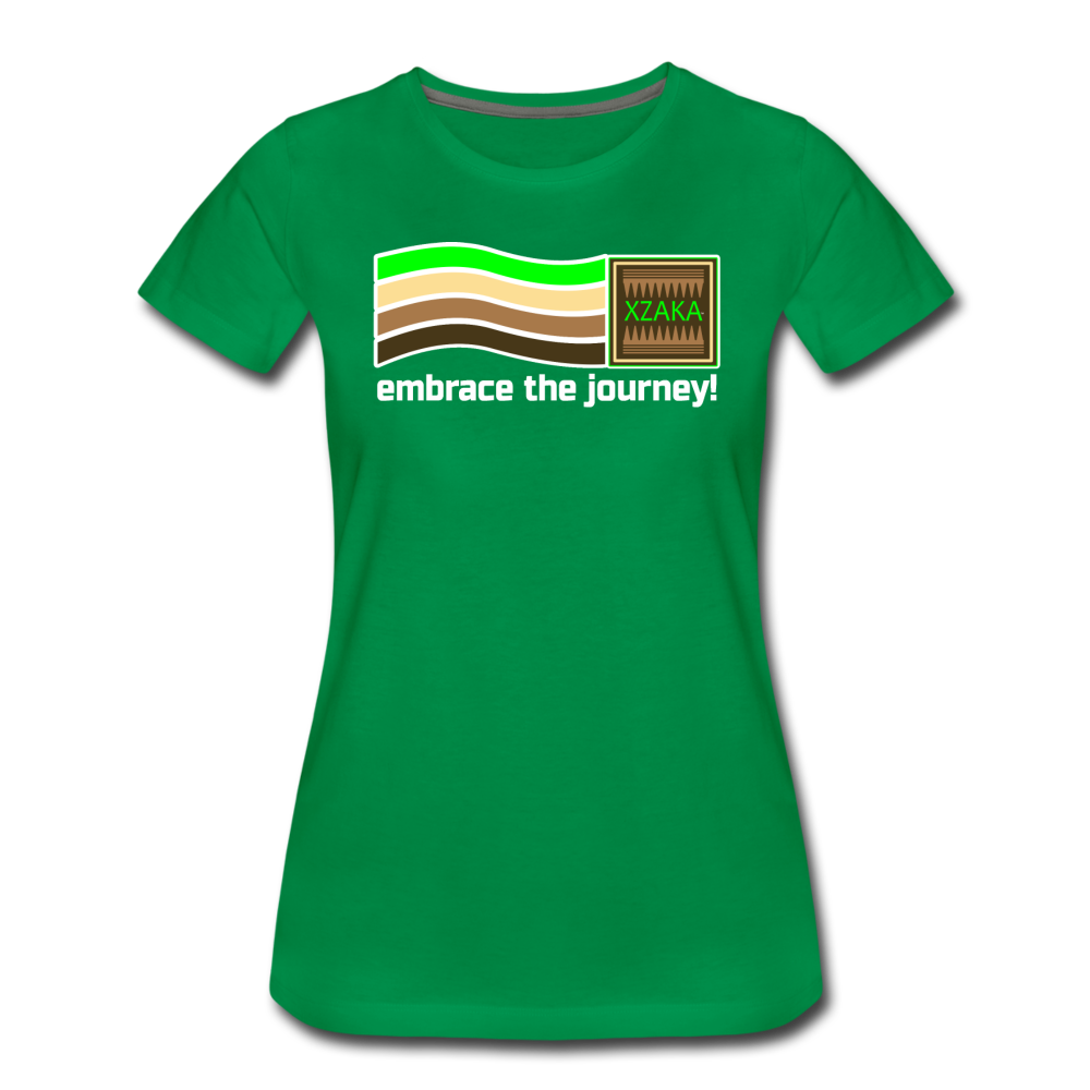 XZAKA - Women "Embrace The Journey" T-Shirt - kelly green