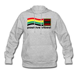 XZAKA - Women "Positive Vibes" Hoodie - heather gray