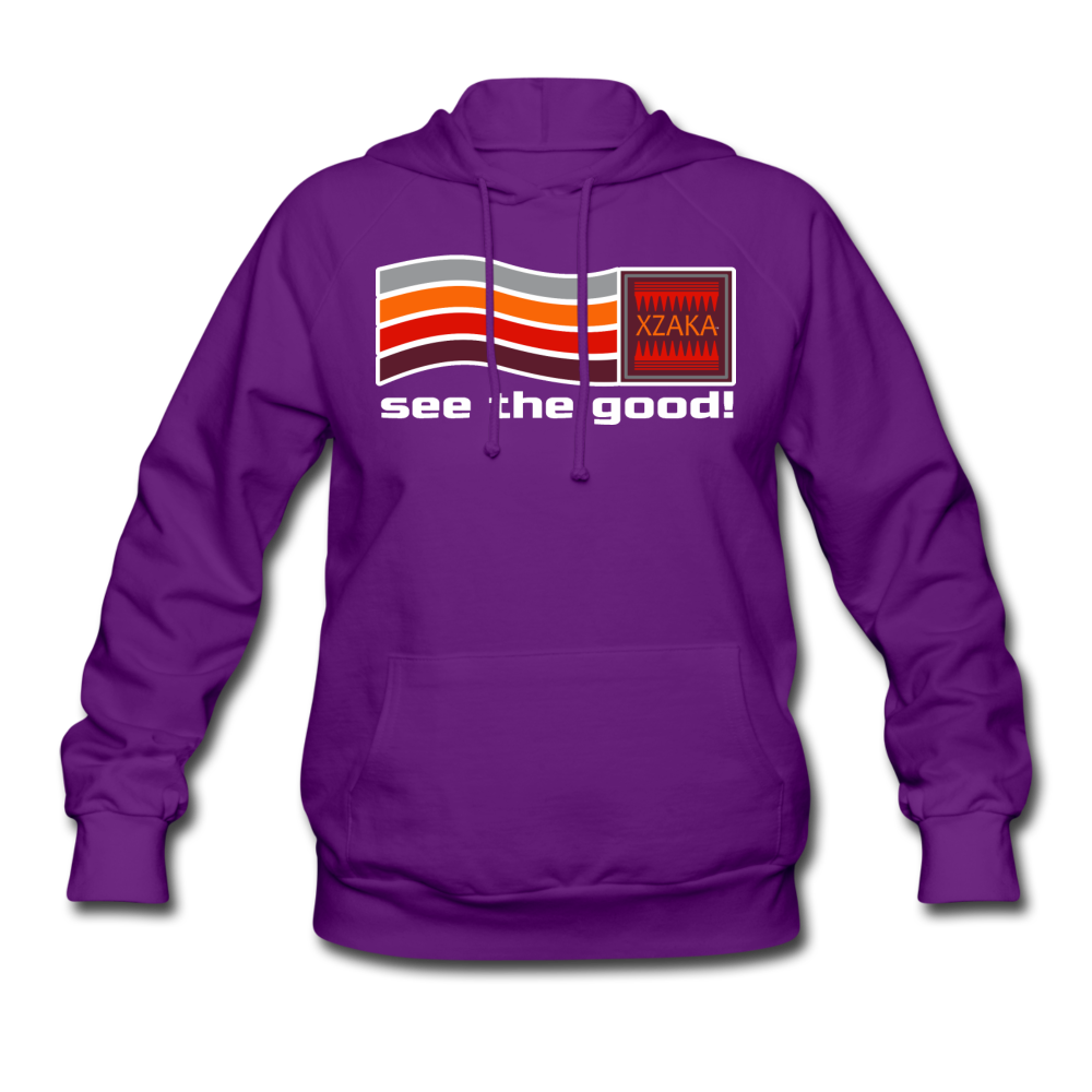 XZAKA - Women "See The Good" Hoodie - BLK - purple