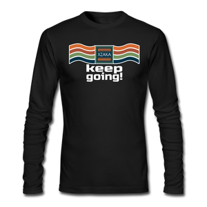XZAKA - Men "Keep Going" Long Sleeve T-Shirt - Wings - BLK - black