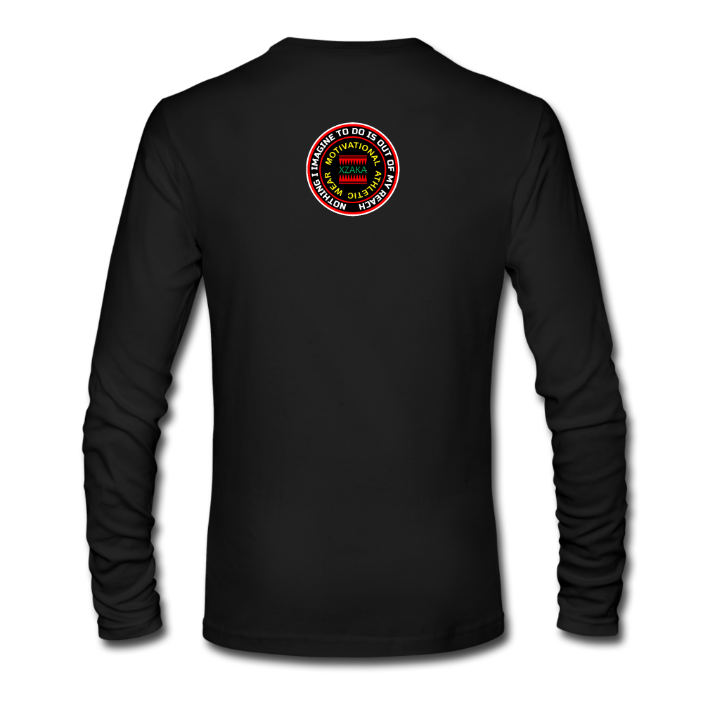 XZAKA - Men "It's All Good" Long Sleeve T-Shirt - Wings - BLK - black