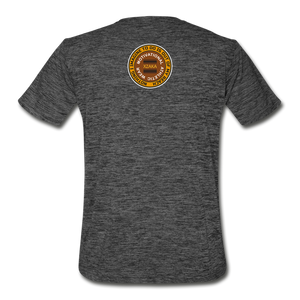 XZAKA - Men’s "Faster, Harder, Stronger" Moisture Wicking Performance T-Shirt - BLK - dark heather gray