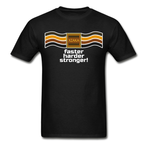 XZAKA - Men "Faster, Harder, Stronger" Tagless T-Shirt - Hanes - BLK - black