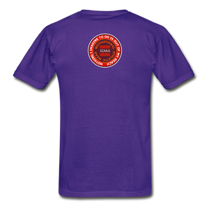 XZAKA - Men "Enthusiasm Drives Purpose" Tagless T-Shirt - Hanes - BLK - purple