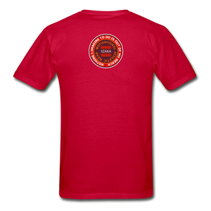 XZAKA - Men "Enthusiasm Drives Purpose" Tagless T-Shirt - Hanes - BLK - red
