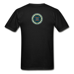 XZAKA - Men "Courage Gets Up & Continues" Tagless T-Shirt - Hanes - BLK - black