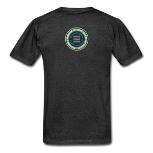 XZAKA - Men "Courage Gets Up & Continues" Tagless T-Shirt - Hanes - BLK - charcoal gray