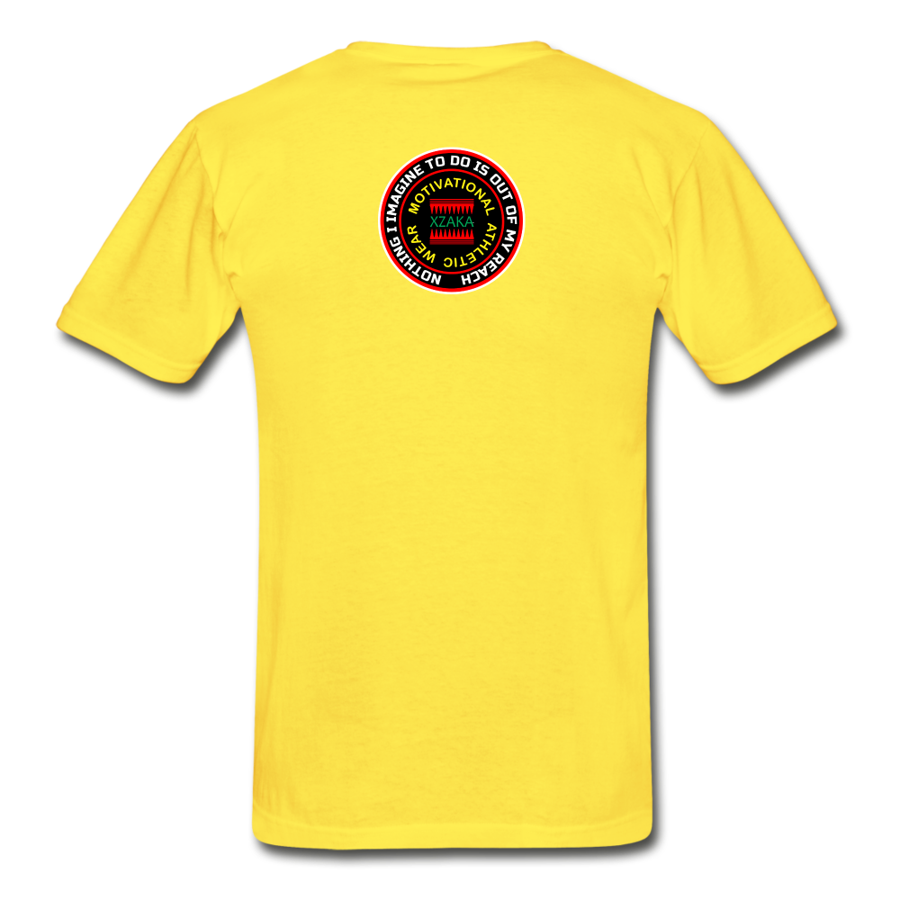 XZAKA - Men "It's All Good" Tagless T-Shirt - Hanes - WHT - yellow