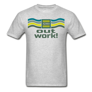 XZAKA - Men "Out Work" Tagless T-Shirt - Hanes - WHT - heather gray
