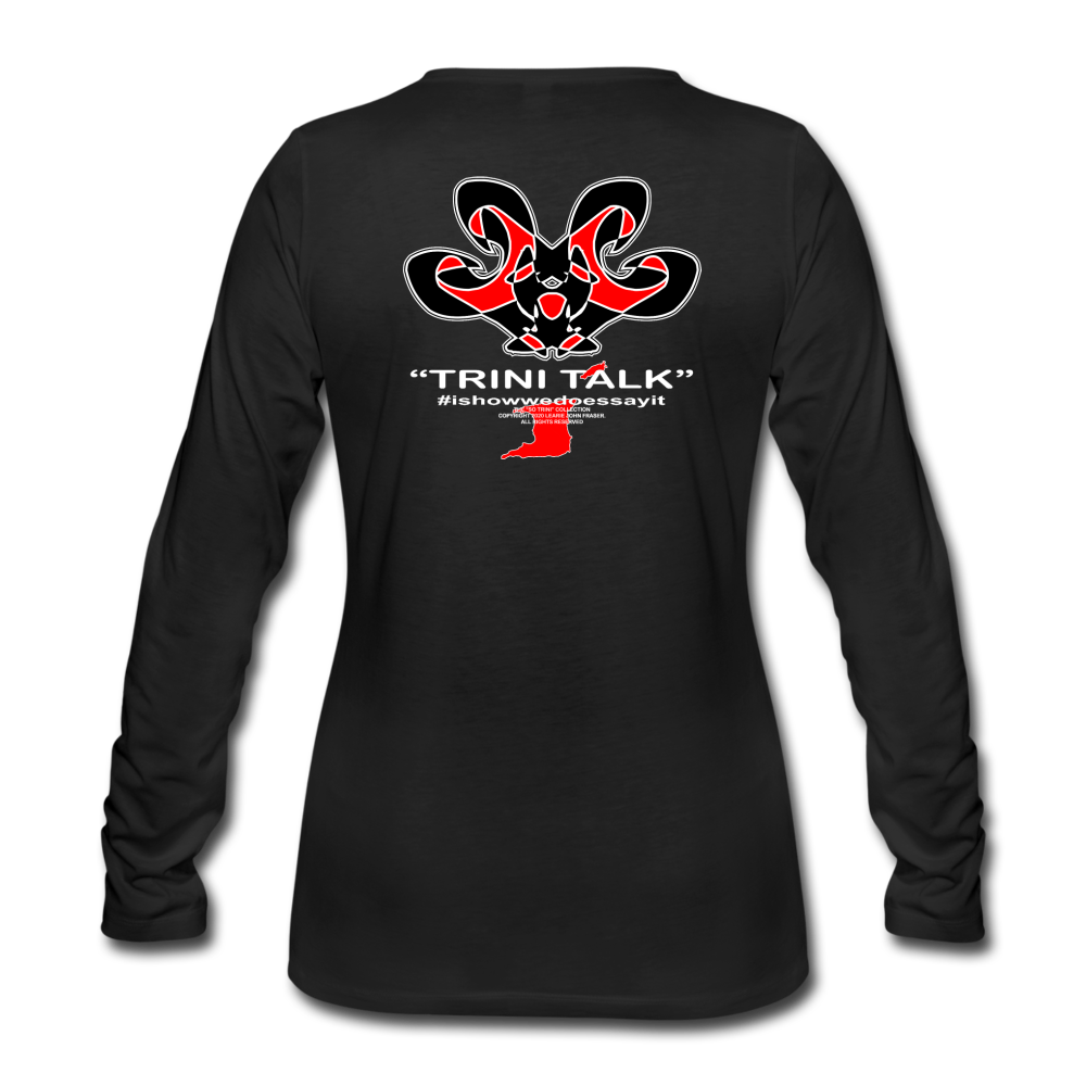 The Trini Spot - Women's Premium Long Sleeve T-Shirt - black