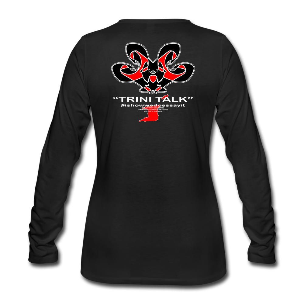 The Trini Spot-Women's Premium Long Sleeve T-Shirt -3 - black