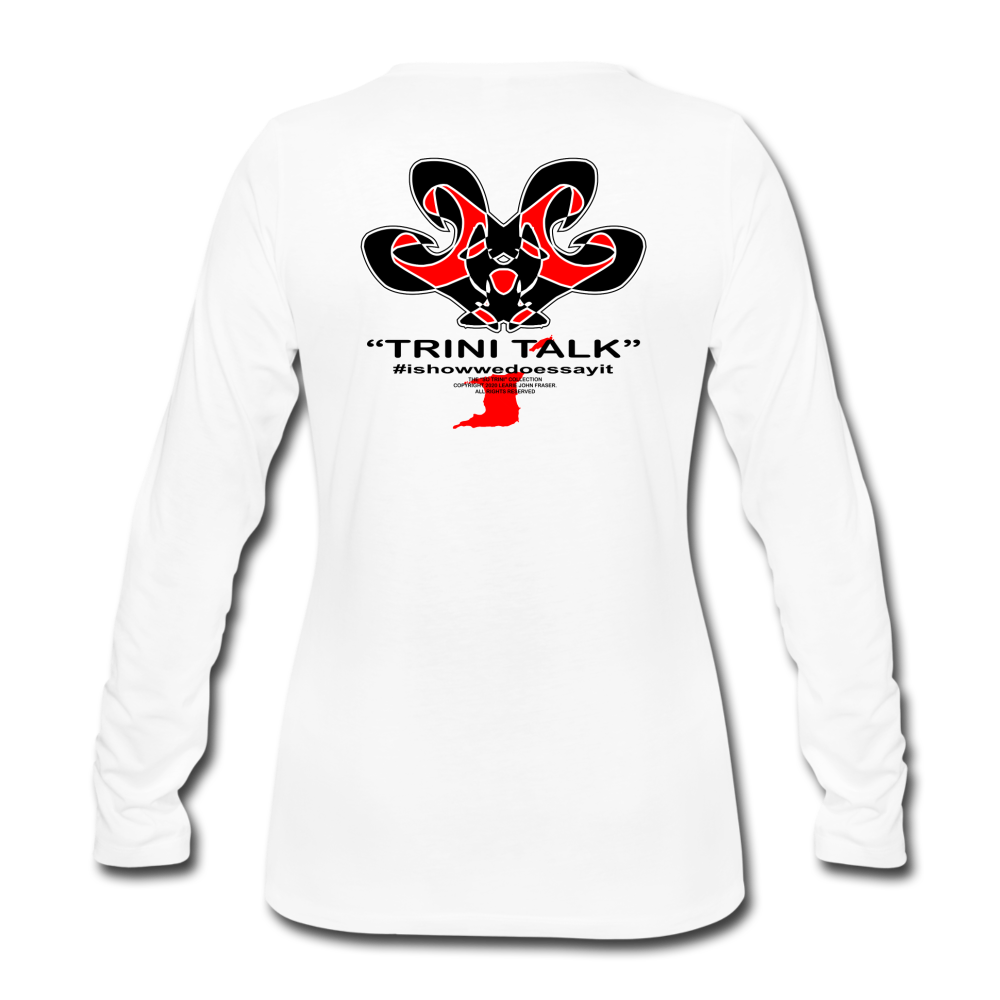 The Trini Spot -Women's Premium Long Sleeve T-Shirt - white