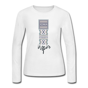 XZAKA - Women "INSPIRE" Long Sleeve T-Shirt - white