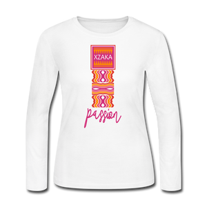 XZAKA - Women "PASSION" Long Sleeve T-Shirt - white