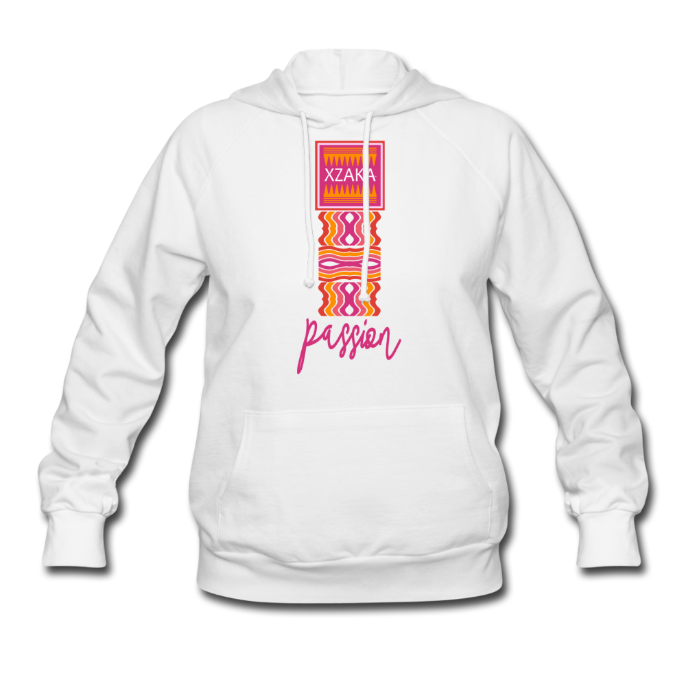 XZAKA - Women "PASSION" Hoodie -WHT - white