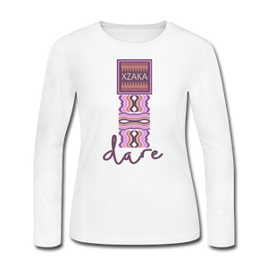 XZAKA - Women "DARE" Long Sleeve T-Shirt - white
