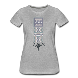 XZAKA - Women "INSPIRE" Short Sleeve T-Shirt - heather gray