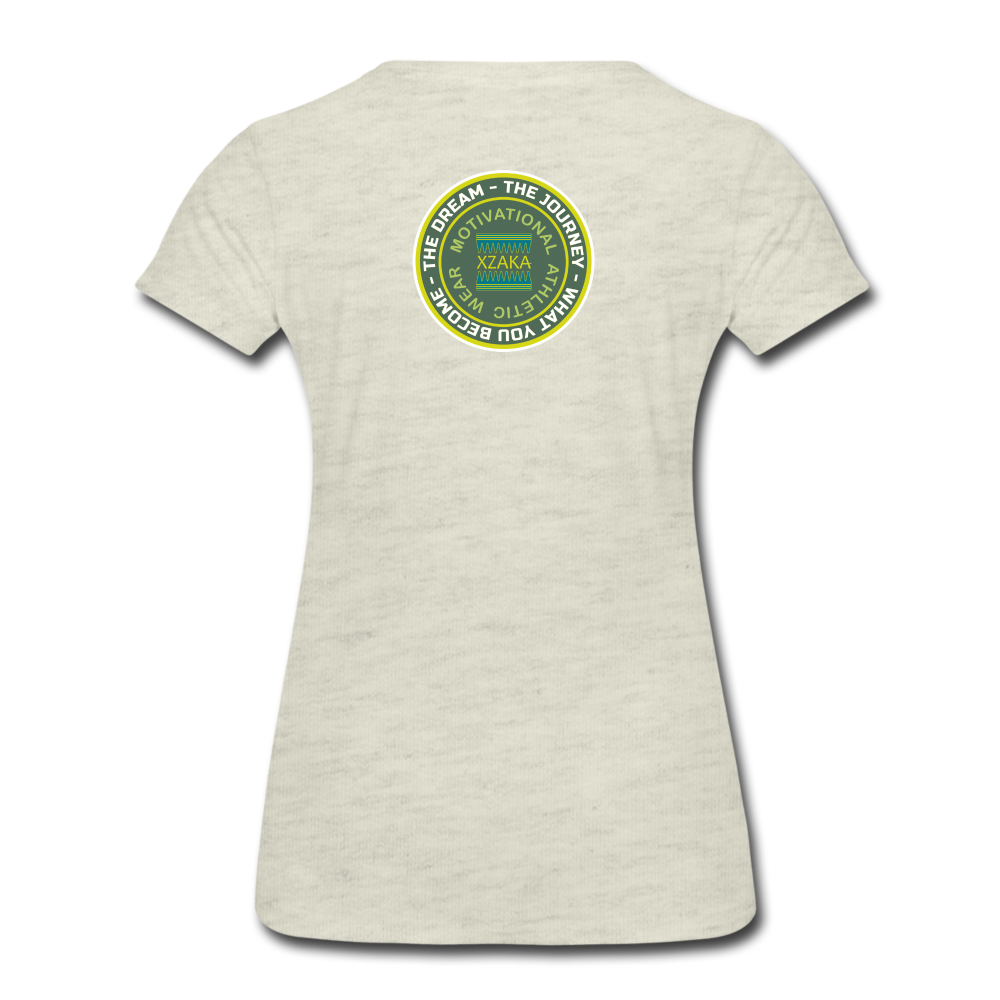 XZAKA - Women "RUN" Short Sleeve T-Shirt - heather oatmeal