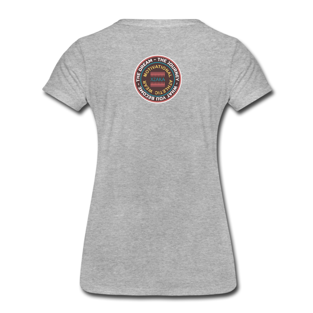 XZAKA - Women "COURAGE" Short Sleeve T-Shirt - heather gray
