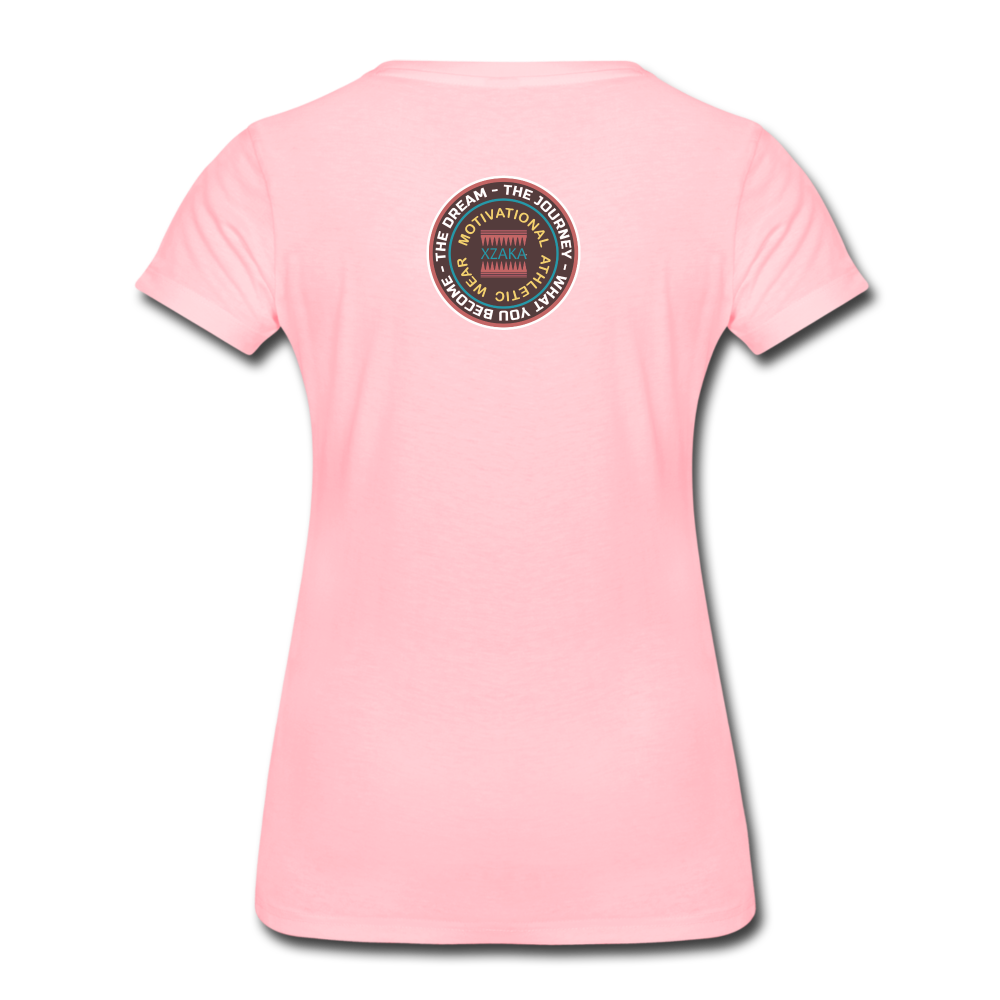 XZAKA - Women "COURAGE" Short Sleeve T-Shirt - pink